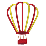 Hot air balloon applique machine embroidery design by sweetstitchdesign.com