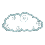 Weather cloud applique machine embroidery design by sweetstitchdesign.com