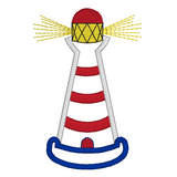 Lighthouse applique machine embroidery design by embroiderytree.com