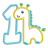 1st birthday giraffe applique machine embroidery design by sweetstitchdesign.com