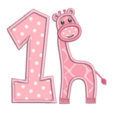1st birthday giraffe applique machine embroidery design by sweetstitchdesign.com