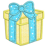 Birthday gift box applique machine embroidery design by sweetstitchdesign.com