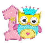 1st birthday owl applique machine embroidery design by sweetstitchdesign.com