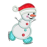 Christmas snowman applique machine embroidery design by sweetstitchdesign.com