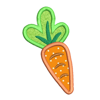 Carrot applique machine embroidery design by sweetstitchdesign.com