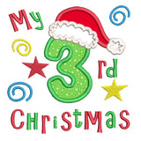 My 3rd Christmas applique machine embroidery design by sweetstitchdesign.com