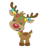 Christmas reindeer machine embroidery design by sweetstitchdesign.com