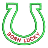 Lucky horseshoe applique machine embroidery design by sweetstitchdesign.com