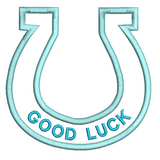 Lucky horseshoe applique machine embroidery design by sweetstitchdesign.com