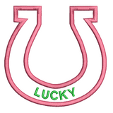 Lucky horseshoe applique machine embroidery design by sweetstitchdesign.com