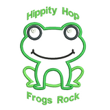 Frog applique machine embroidery design by sweetstitchdesign.com