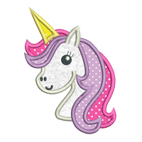 Unicorn applique machine embroidery design by sweetstitchdesign.com