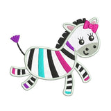 Baby zebra applique machine embroidery design by sweetstitchdesign.com