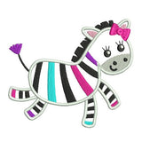 Cute Zebra applique machine embroidery design by sweetstitchdesign.com