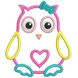 Baby owl applique machine embroidery design by sweetstitchdesign.com