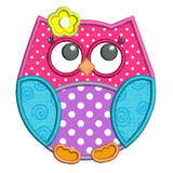 Baby owl applique machine embroidery design by sweetstitchdesign.com