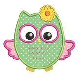 Baby owl applique machine embroidery design by sweetstitchdesign.com