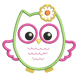 Baby owl applique machine embroidery design by sweetstitchdesign.com