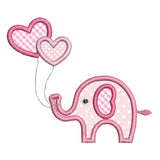 Baby elephant applique machine embroidery design by sweetstitchdesign.com