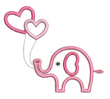 Baby elephant applique machine embroidery design by sweetstitchdesign.com