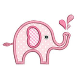 Baby elephant applique machine embroidery design by sweetstitchdesign.com