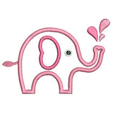 Baby elephant applique machine embroidery design by sweetstitchdesign.com