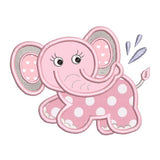 Baby elephant applique machine embroidery design by sweetstitchdesign.com