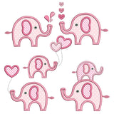 Baby elephant applique machine embroidery designs by sweetstitchdesign.com