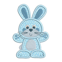 Easter bunny applique machine embroidery design by sweetstitchdesign.com