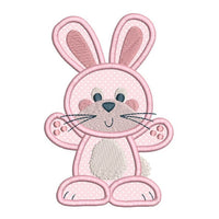 Easter bunny applique machine embroidery design by sweetstitchdesign.com