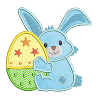 Easter bunny applique machine embroidery design by sweetstitchdesign.com