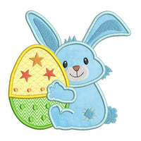 Easter bunny applique machine embroidery design by sweetstitchdesign.com