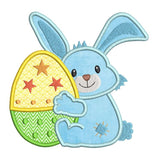Easter bunny applique machine embroidery design by sweetstitchdesign.com