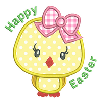 Easter chick applique machine embroidery designs by sweetstitchdesign.com