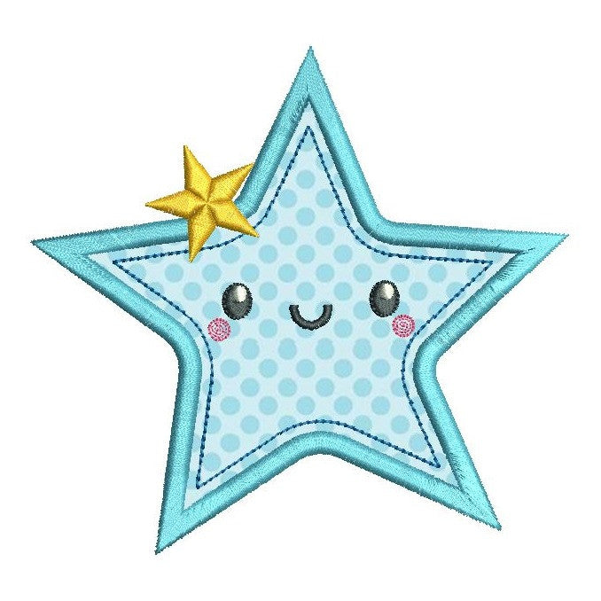 Starfish applique machine embroidery design by sweetstitchdesign.com