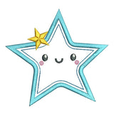 Starfish applique machine embroidery design by sweetstitchdesign.com