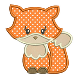Baby Fox applique machine embroidery design by sweetstitchdesign.com