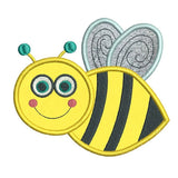 Bee applique machine embroidery design by sweetstitchdesign.com