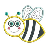 Bee applique machine embroidery design by sweetstitchdesign.com