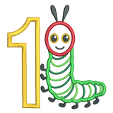 1st birthday caterpillar applique machine embroidery design by sweetstitchdesign.com