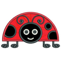 Ladybug applique machine embroidery design by sweetstitchdesign.com