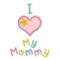 Mother's day applique machine embroidery design by sweetstitchdesign.com