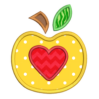 Apple applique machine embroidery design by sweetstitchdesign.com