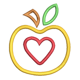 Apple applique machine embroidery design by sweetstitchdesign.com