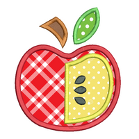 Apple applique machine embroidery design by sweetstitchdesign.com