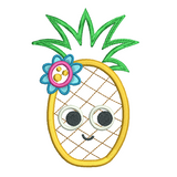 Pineapple applique machine embroidery design by sweetstitchdesign.com