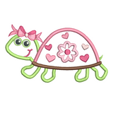 Turtle applique machine embroidery design by sweetstitchdesign.com