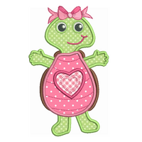 Turtle applique machine embroidery design by sweetstitchdesign.com