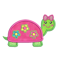 Turtle applique machine embroidery design by sweetstitchdesign.com