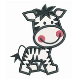 Baby zebra applique machine embroidery design by sweetstitchdesign.com